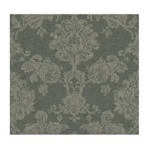   English Hand Block Damask Wallpaper, Mocha/Sand