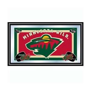  NHL Minnesota Wild Framed Team Mirror Logo Sports 