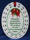Red Bells Baptism Christmas Ornament Personalized  