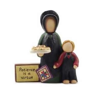  Figurine Patience Amish Mom & Son Set of 2