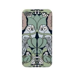  Voysey Art Nouveau Owls Nest Pattern iPhone 4 Case Cell 