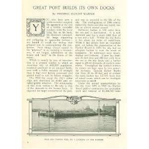    1909 Building Baltimore Harbor Docks Wharfs 