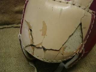   Leather Football Helmet & Pad Set w Pants  Antique Old RARE 6502