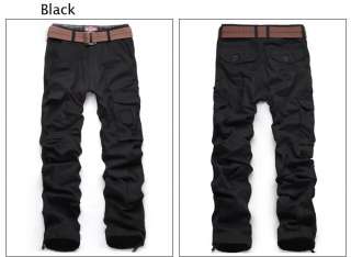  NEW Mens stright bottom cargo pants trousers pocket SZ 