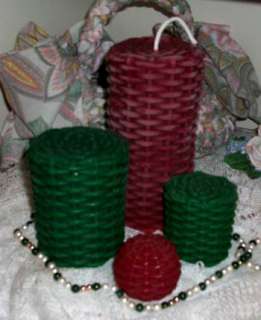 Silicone Wicker Weave Large Pillar Candle Mold  