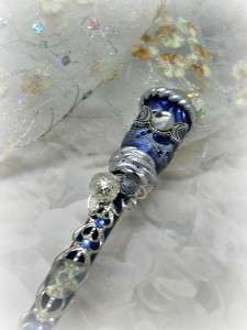 Moon Goddess Moonstone Triple Moon Magic wand, wiccan altar tools 