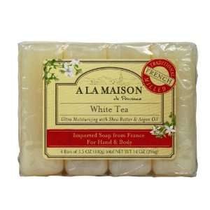 A La Maison Soap Bars Value Pack, White Tea, 4 Count 