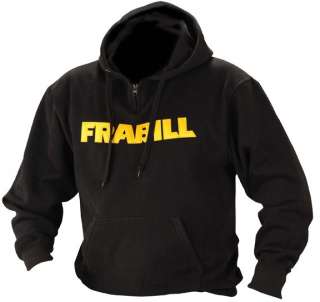 Frabill Heavy Weight Cotton Hooded Sweatshirt / Hoodie (Black, XL 