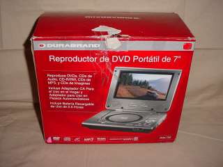 Durabrand Portable DVD w/ 7 Screen, PDV 702, Used  