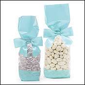 wholesale lot 25 large size baby blue cello bags use for candy gift 