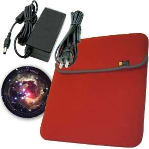   Protective , Reversible Color Case Logic Red / Grey Laptop Sleeve 