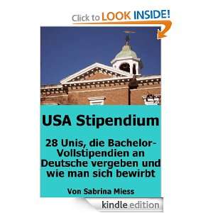 USA Stipendium (German Edition) Sabrina Miess  Kindle 