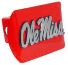 MISSISSIPPI OLE MISS CHROME RED USA TRAILER HITCH COVER
