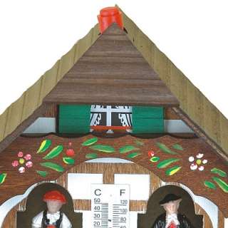 German Black Forest Weather House Alpine Chalet with Key Hooks  