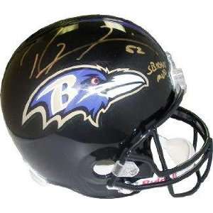  Ray Lewis signed Baltimore Ravens Full Size Replica Helmet SB XXXV 