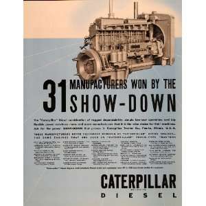  1935 Ad Caterpillar Diesel Engines Tractor Peoria Power 
