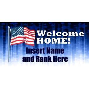  3x6 Vinyl Banner   Welcome Home American Flag Everything 