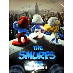  THE SMURFS cast SIGNED Autographed REAL Movie POSTER 