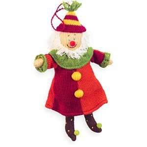 Midwest of Cannon Falls Knit Clown Christmas Ornament  