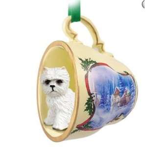  Christmas Tree Ornament   West Highland Terrier in Teacup 