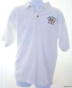 EMERALD SOCIETY Unisex White Cotton Polo Shirt Extra Large XL  