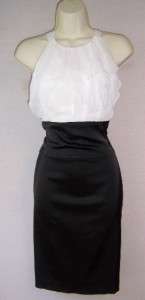 XSCAPE Black/White Cocktail Dress 10 NWT  