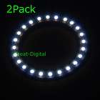 2x Car Angel Eyes light Headlight 24 LED Ring 80mm White  