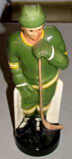 1971 Porcelain Figural Hockey Player Whisky Decanter  