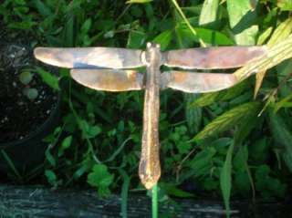 HANDCRAFTED METAL DRAGONFLY YARD ART/ MADE OF KNIVES  