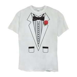 Wedding Groom T Shirt Red Rose (Small Size)