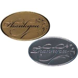   4014 55 Thank You Deep Embossed Stationery Seals  Gold