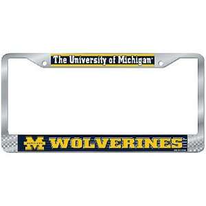  Michigan Wolverines NCAA Chrome License Plate Frame by 