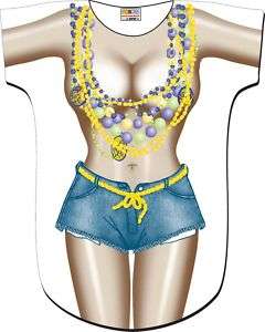 Mardi Gras Swimsuit Bikini Cover Up Tee T Shirt New  