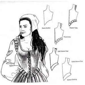 Easy Peasant Bodice, Front Lacing Pattern 