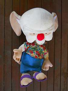 Giant 1990s vintage Pinky and the Brain approx 36 Plush Animaniacs 