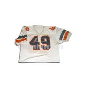  White No. 49 Game Used Boise State Russell Football Jersey 