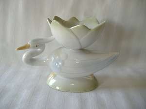 1982 Fitz and Floyd Crane Figural candle cup or mint dish  