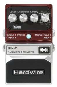 Digitech Hardwire RV 7 Stereo Reverb Guitar Pedal RV7  