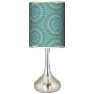  Blue Calliope Linen Giclee Pattern Kiss Table Lamp
