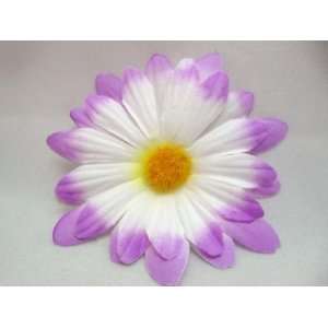  NEW COPY OF Small Purple and White Daisy Hair Flower Clip 