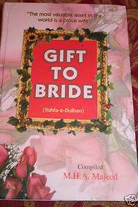   Muslim Bride Tohfa e Dulhan Book Wedding Marriage Gift Islam Sisters