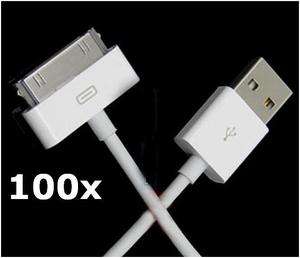 100 QTY USB SYNC CABLE LOT FOR IPHONE IPOD TOUCH 100x  