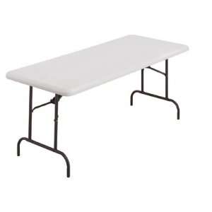 Alera Resin Folding Table, 96inch W x 30inch D, Platinum 
