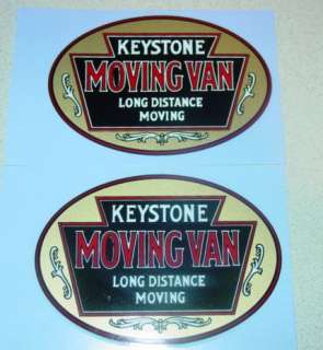 Keystone Moving Van Rear Box Replacement Decals  
