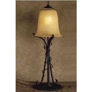  Leaf Accent Lamp Amber Bell Imperial Bronze