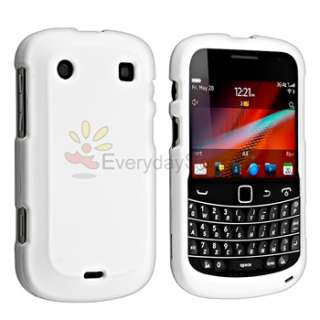 For Blackberry BOLD 9900 9930 White Hard Rubber Case  