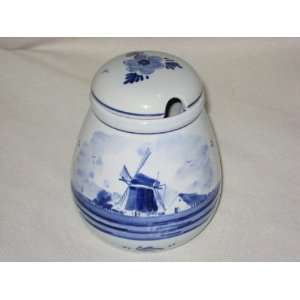  Vintage Handpainted Porcelain Delft Holland Windmill Scene 