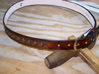 FATHERS DAY Mens Hand Made Leather Belt 32,34 36,38,40,42,44 Sunburst 