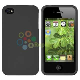 Smoke +Black Hard Heart Skin Case For iPhone 4 4S 4GS Sprint Verizon 