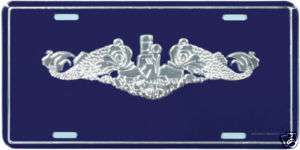 Submarine License Plate Enlisted Dolphins Insignia Navy  